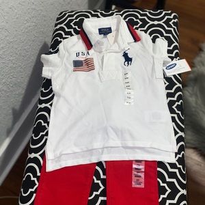 Polo shirt and old navy bottom brand new